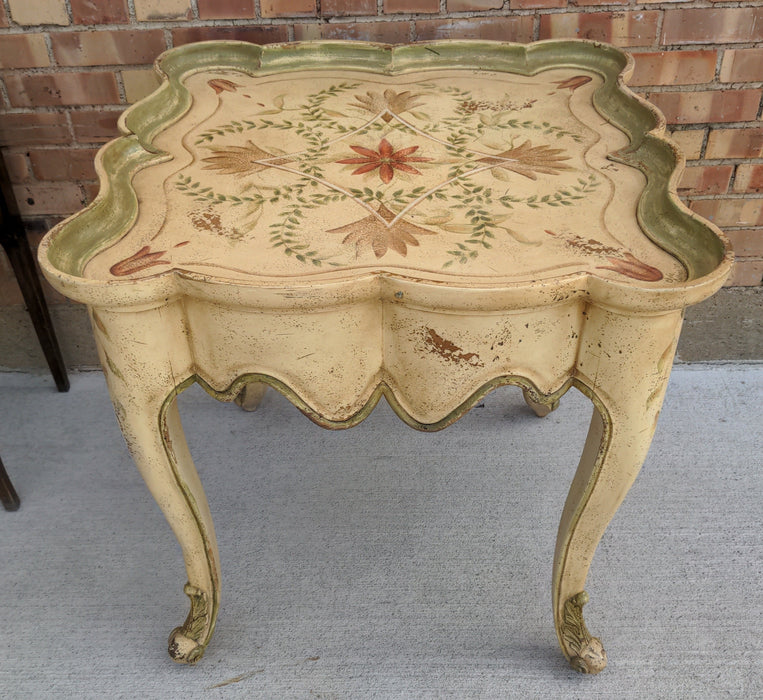 LARGE HABERSHAM HAND PAINTED ARTIST SIGNED SIDE TABLE