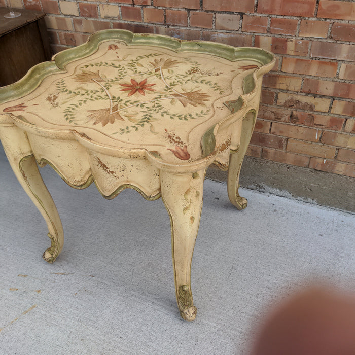 LARGE HABERSHAM HAND PAINTED ARTIST SIGNED SIDE TABLE