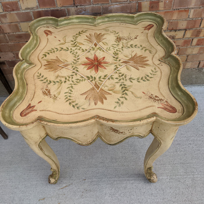 LARGE HABERSHAM HAND PAINTED ARTIST SIGNED SIDE TABLE