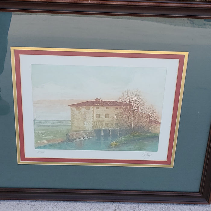 FRAMED COLOR LITHO OF MILL