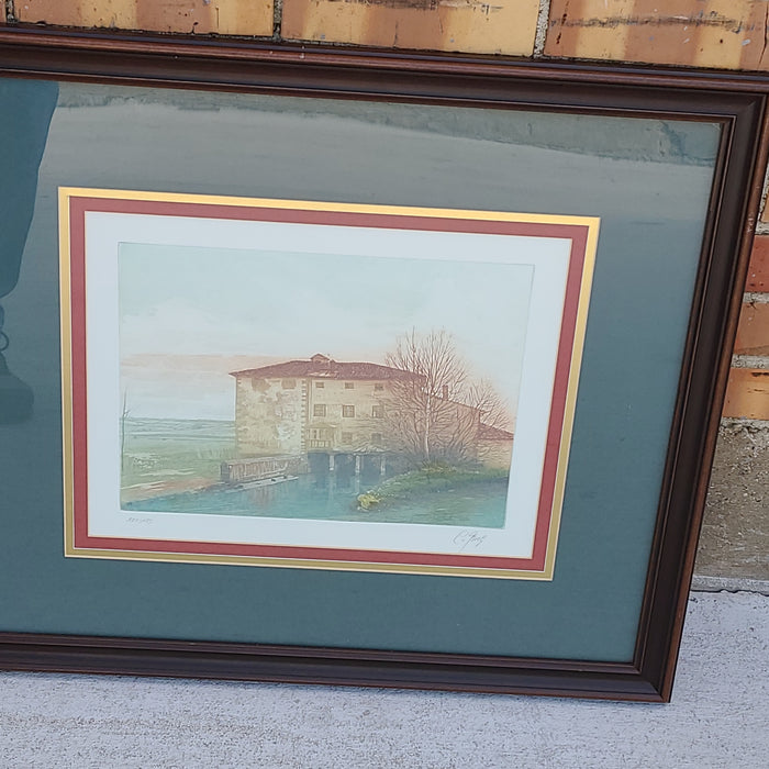 FRAMED COLOR LITHO OF MILL