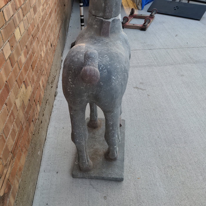 LARGE POTTERY ASIAN HORSE