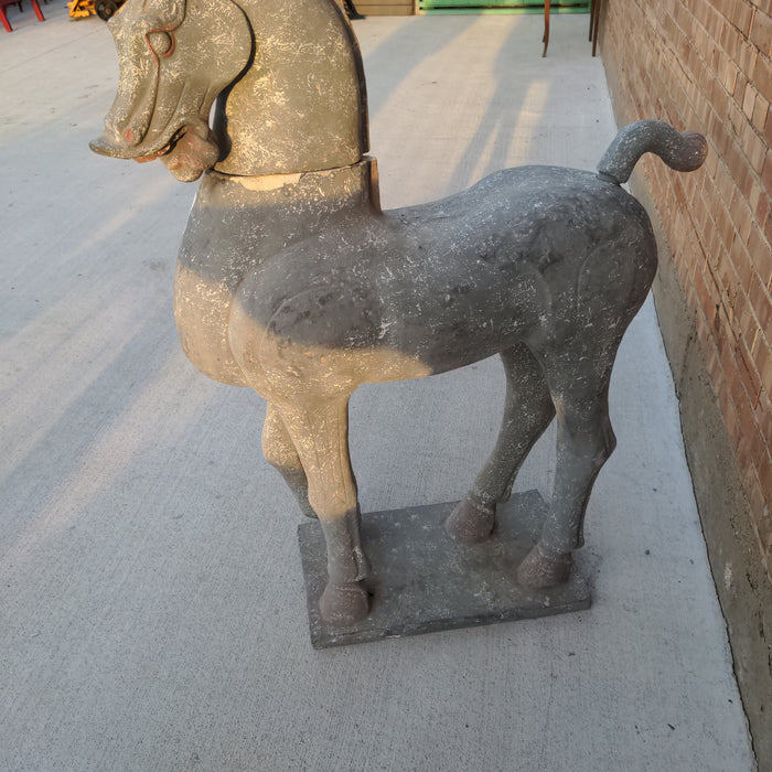 LARGE POTTERY ASIAN HORSE