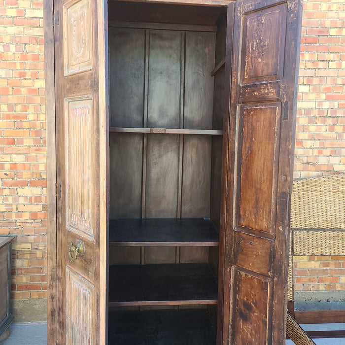 TALL CABINET WITH ANTIQUE DOORS