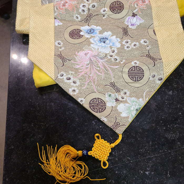 LONG YELLOW CHINESE TABLE RUNNER