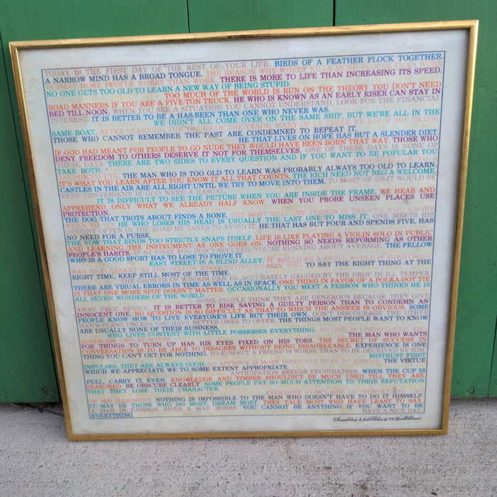 FRAMED SAYINGS AND PHRASES