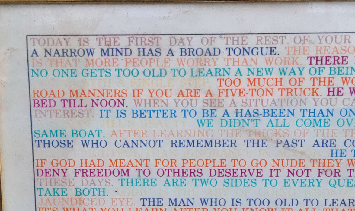 FRAMED SAYINGS AND PHRASES