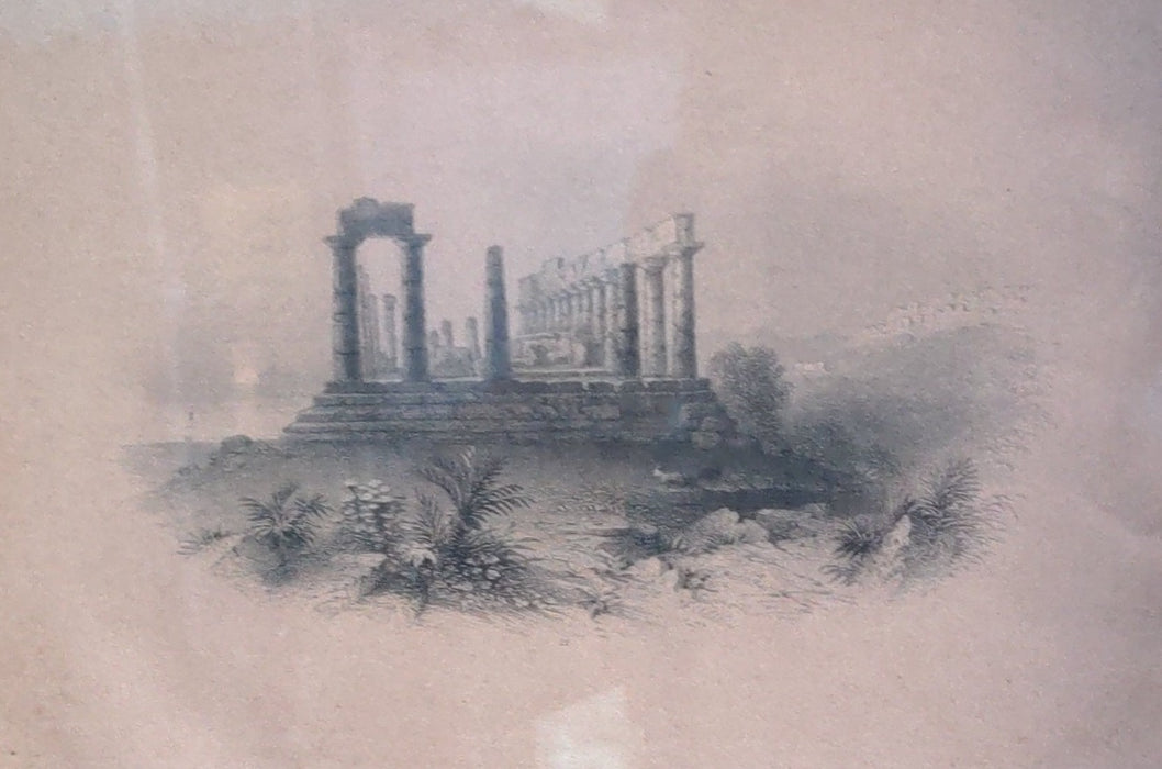 SMALL FRAME ETCHING OF RUINS