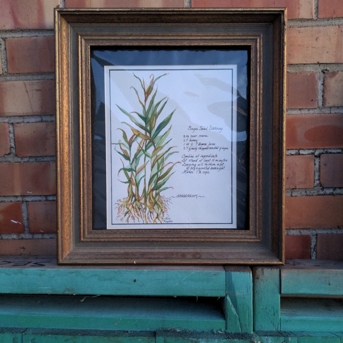 PRINT OF A GINGER PLANT