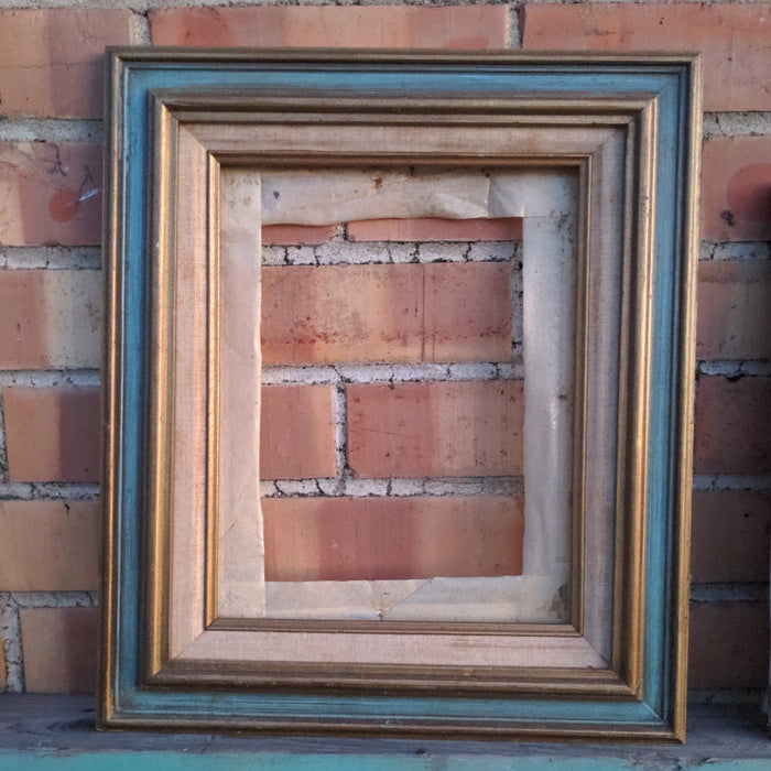SMALL BLUE AND GOLD FRAME