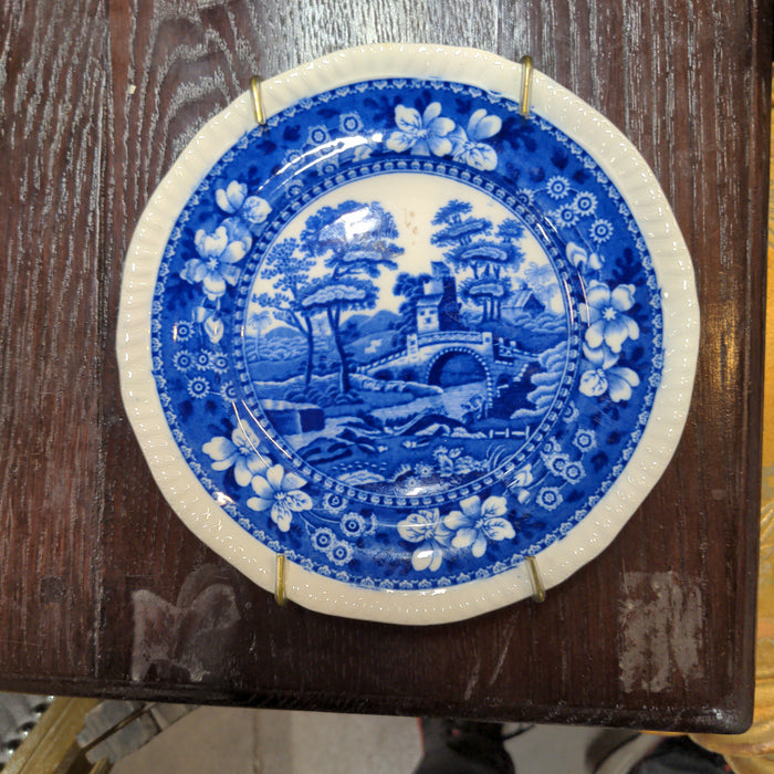 BLUE AND WHITE COPELAND DESSERT PLATE