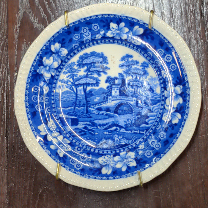 BLUE AND WHITE COPELAND DESSERT PLATE