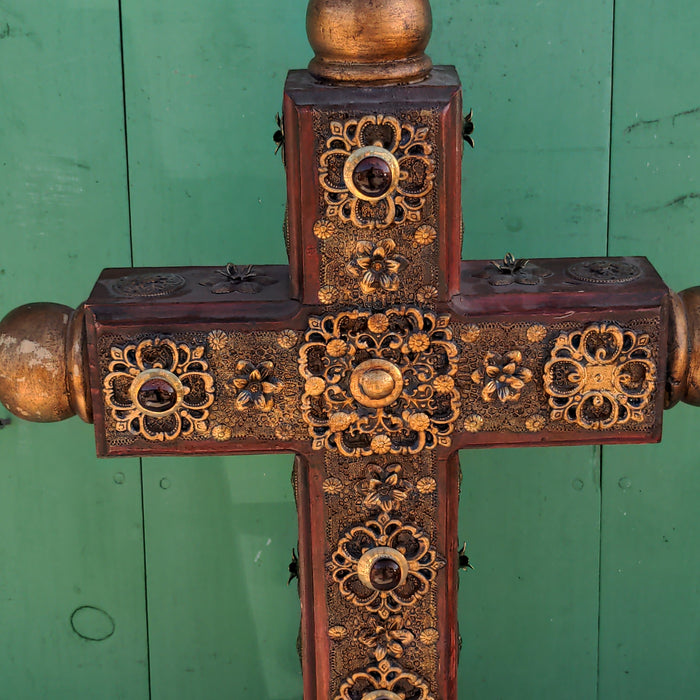 DECORATED ALTAR-STYLE CROSS