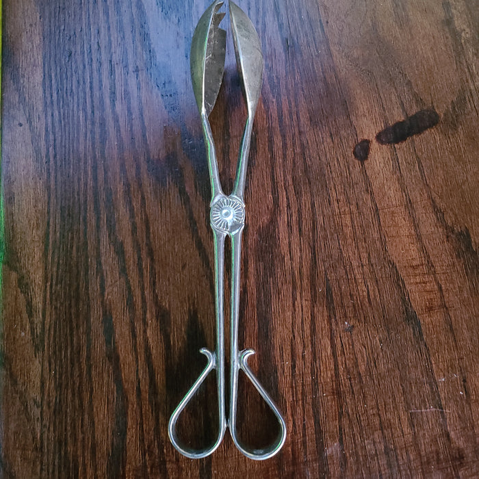 SILVER PLATE TONGS