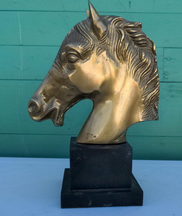 MOUNTED BRASS HORSE HEAD