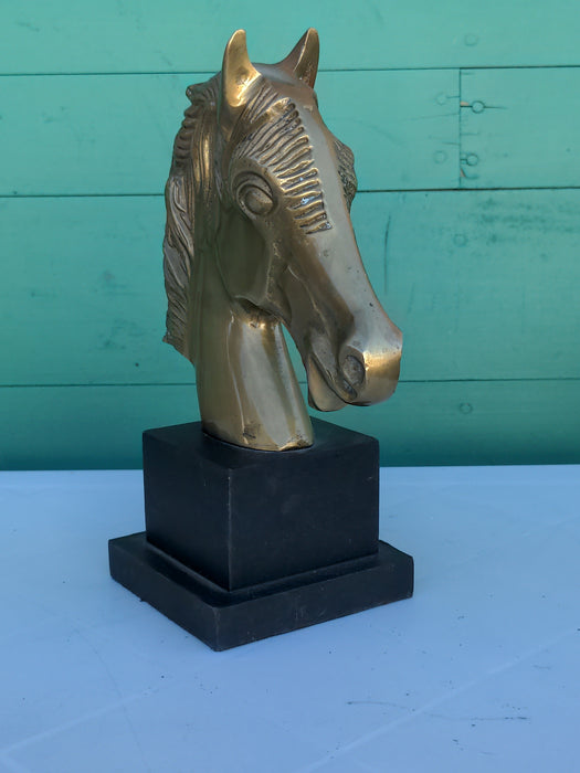 MOUNTED BRASS HORSE HEAD