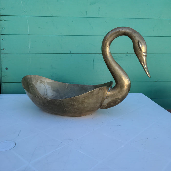 BRASS SWAN PLANTER