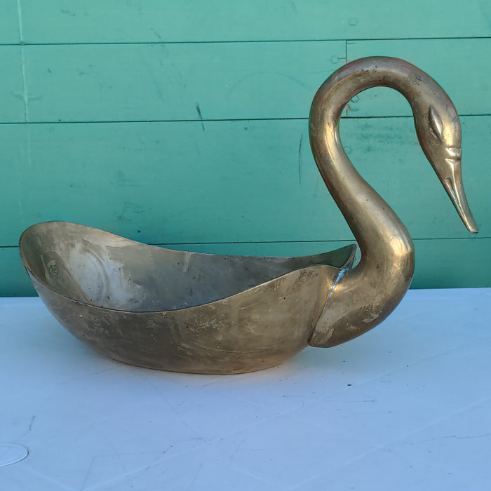 BRASS SWAN PLANTER