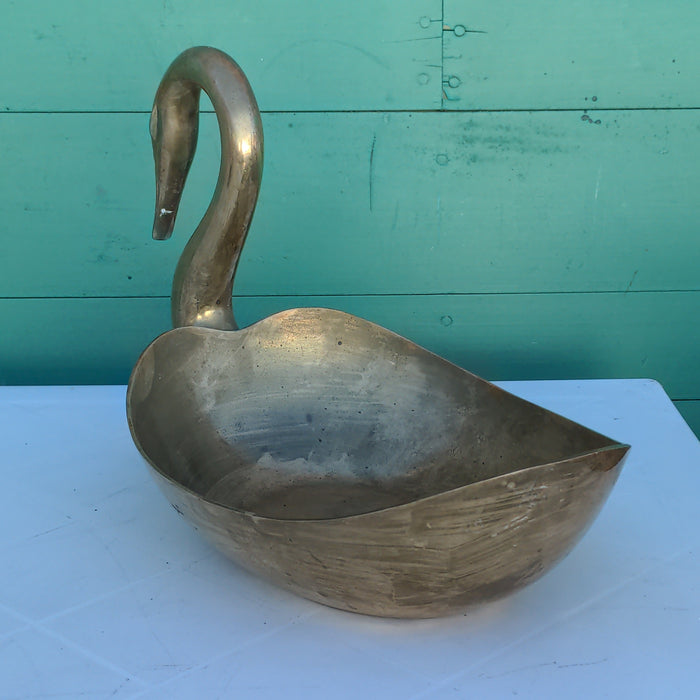 BRASS SWAN PLANTER