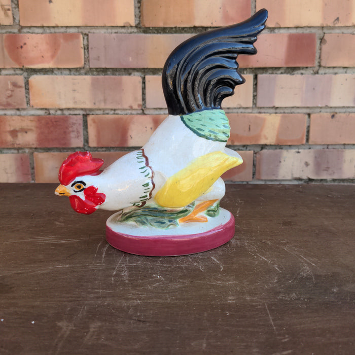 CERAMIC CROUCHING A ROOSTER