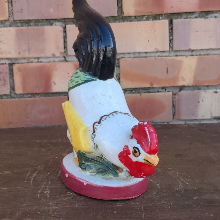 CERAMIC CROUCHING A ROOSTER