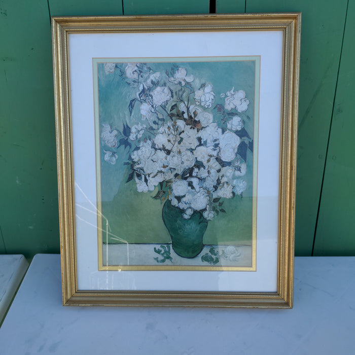 VAN GOGH FLORAL STILL LIFE PRINT IN FRAME