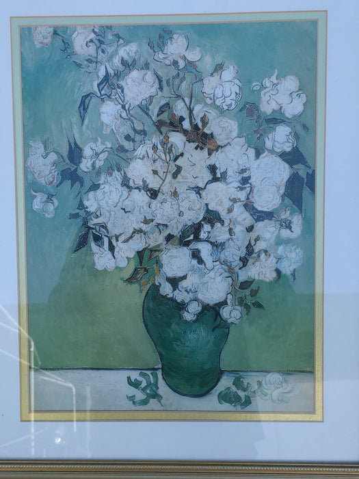 VAN GOGH FLORAL STILL LIFE PRINT IN FRAME