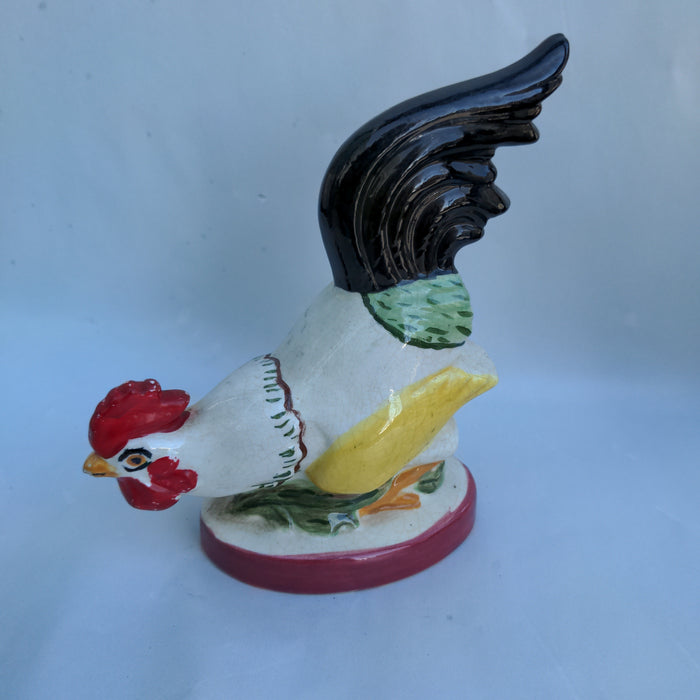 CERAMIC CROUCHING A ROOSTER