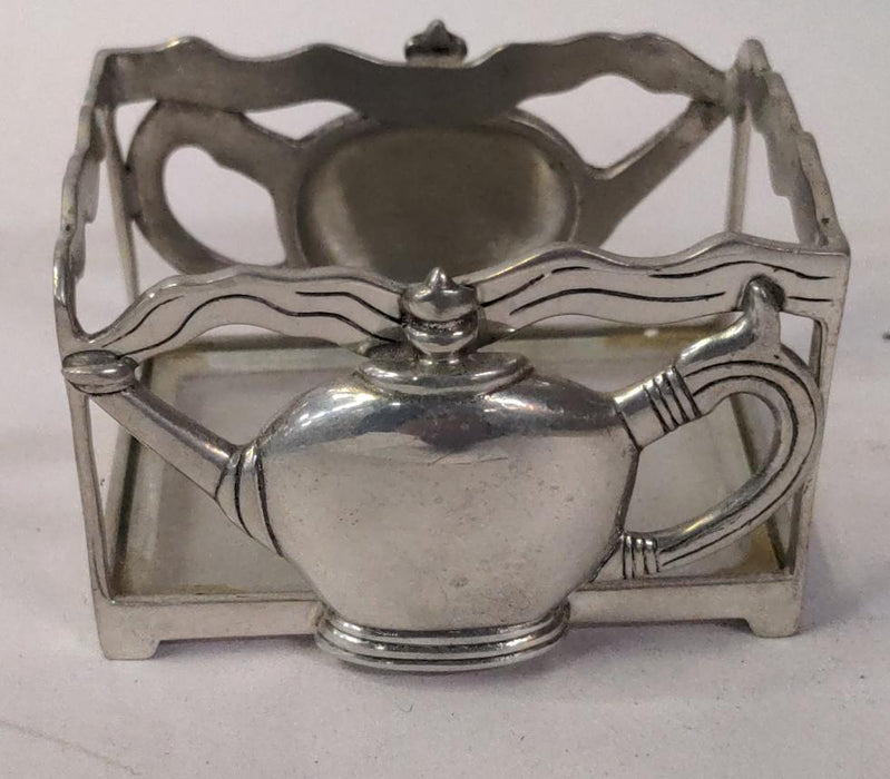 PEWTER TEA BAG BOX