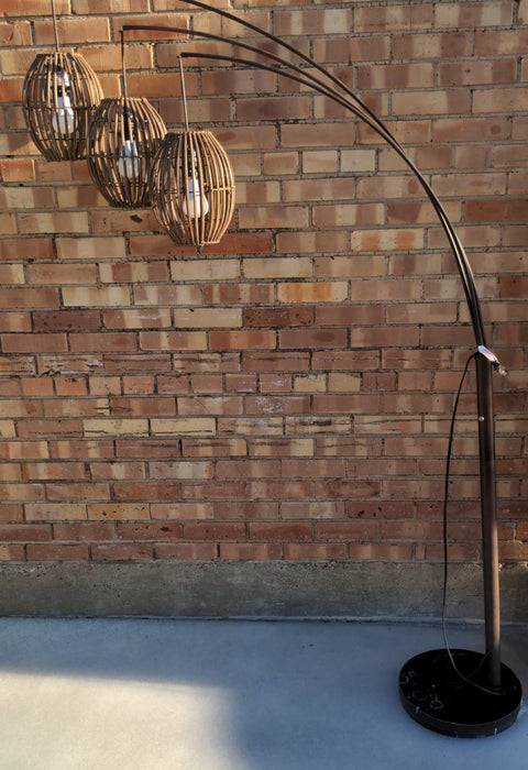 MODERN THREE LIGHT FLOOR LAMP