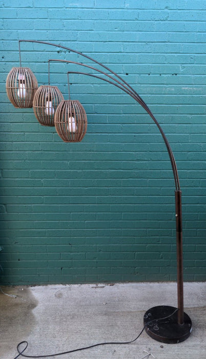 MODERN THREE LIGHT FLOOR LAMP