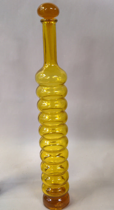 TALL YELLOW BOTTLE WITH STOPPER