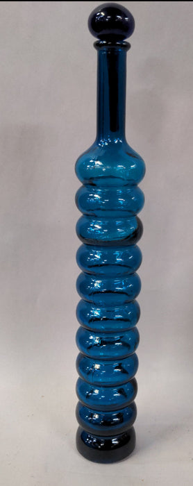 TALL BLUE BOTTLE WITH STOPPER