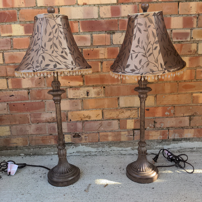 PAIR OF NOT OLD BUFFET LAMPS