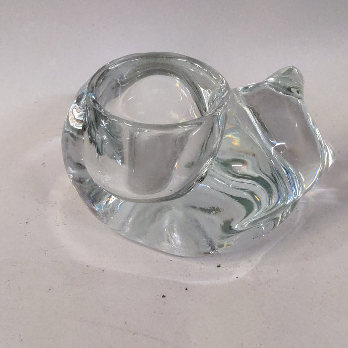 SMALL GLASS CAT VOTIVE HOLDER