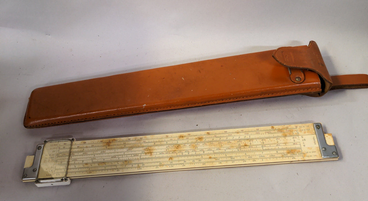 OLD SLIDE RULER IN CASE