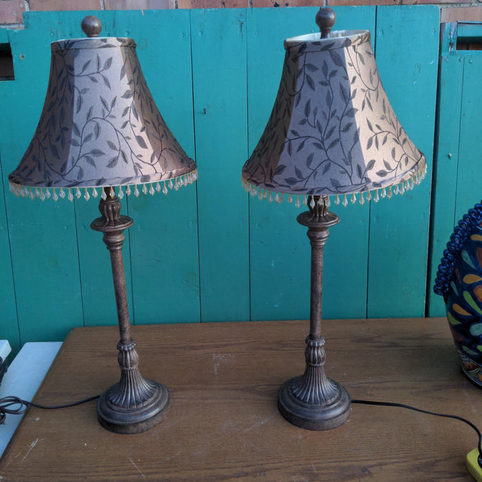 PAIR OF NOT OLD BUFFET LAMPS