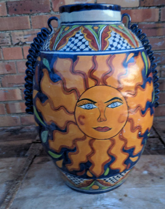 LARGE TERRACOTTA GLAZED VASE