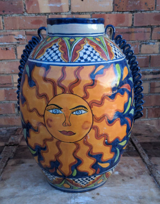 LARGE TERRACOTTA GLAZED VASE