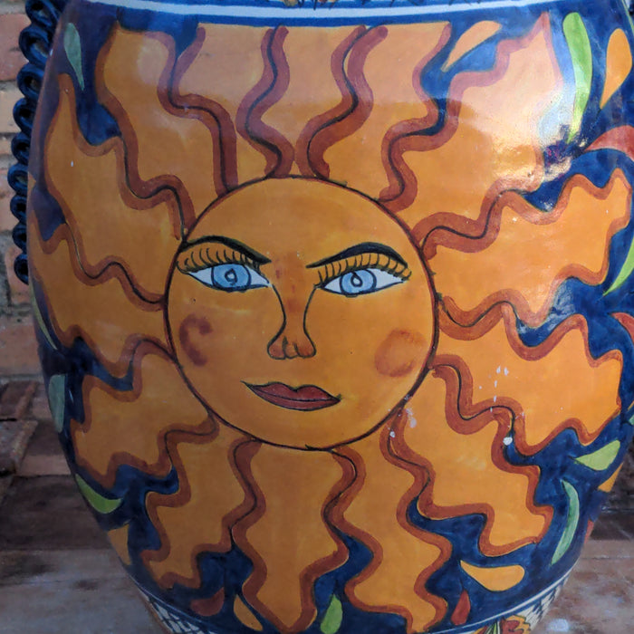 LARGE TERRACOTTA GLAZED VASE