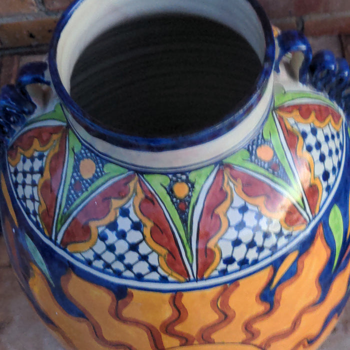 LARGE TERRACOTTA GLAZED VASE