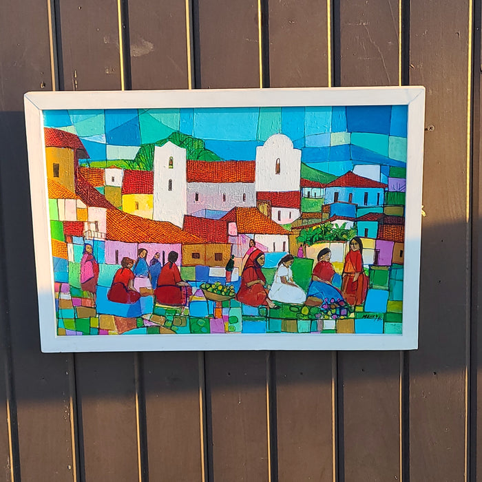 Painting of the pueblo by Maury 1985