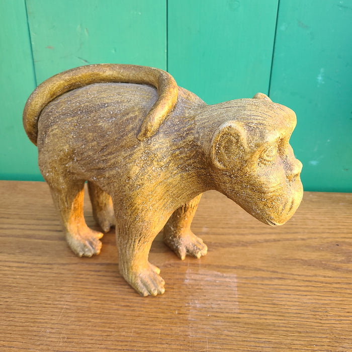 GREEN POTTERY MONKEY