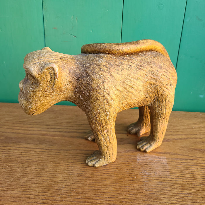 GREEN POTTERY MONKEY