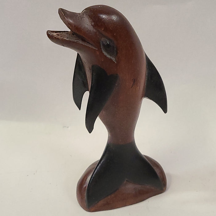 CARVED DOLPHIN STATUE