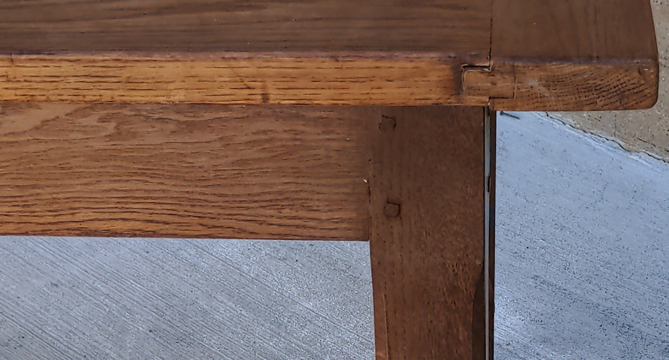 FRENCH PEGGED OAK FARMHOUSE TABLE