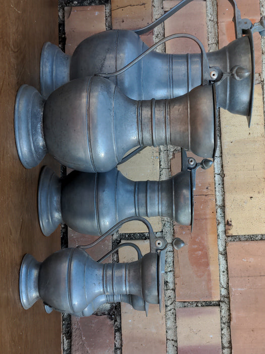 5 PIECE SET OF GRADUATED PEWTER MEASURES