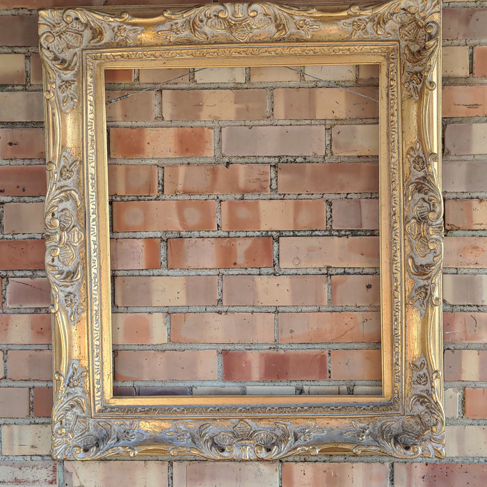 LARGE WOOD AND COMPOSITE GOLD  FRAME