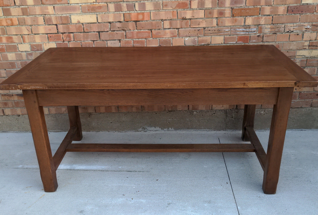 FRENCH PEGGED OAK FARMHOUSE TABLE