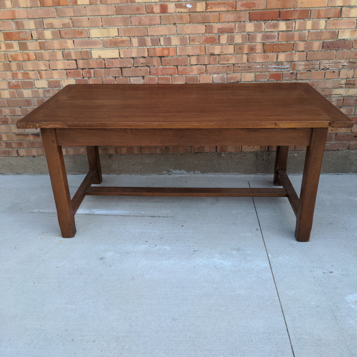 FRENCH PEGGED OAK FARMHOUSE TABLE